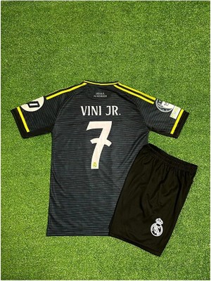Real Madrid 2025/26 Sezonu Vini Jr Deplasman Çocuk Forması (Gri)