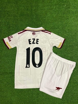 Arsenal 2025/26 Yeni Sezon Eze Deplasman Çocuk Forması (Beyaz)