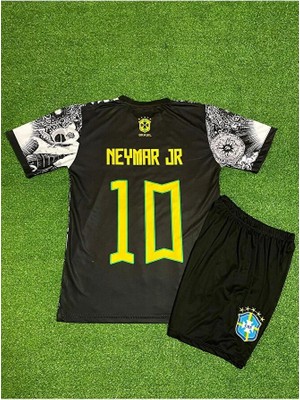 Brezilya Neymar Jr Özel Konsept Çocuk Forması (Gri)