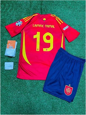 Ispanya Euro 2024 Finali Lamine Yamal Çocuk Forması 4'lü Set