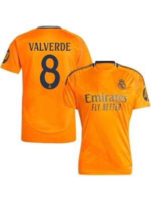 Real Madrid 2024/25 Sezonu Federico Valverde Deplasman Forması (Orange)