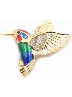 Die Grup Arı Kuşu Broş - Yeşil