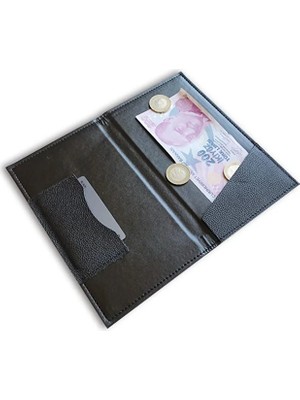 VİP GİFT Hesap Sümeni Adisyon Kabı Vegan Deri Suni Deri 12 x 20 Cm. Siyah