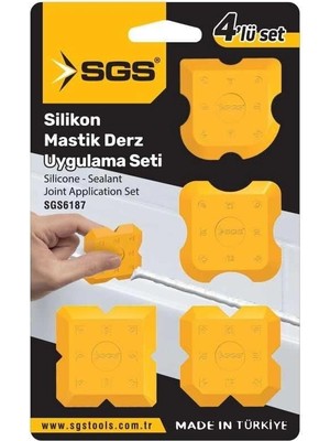 Nacario Mey Ithalat® Sgs 6187 Silikon Mastik Derz Çekme Aparatı 4 Parça