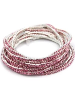 Die Grup 6'lı Lastikli Bileklik - Pembe