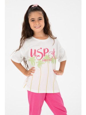 U.S. Polo Assn. Kız Çocuk Pembe Alt Üst Takım 50312567-VR013