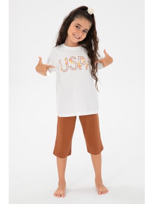 U.S. Polo Assn. Kız Çocuk Taba Capri Alt Üst Takım 50294071-VR011
