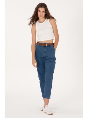 U.S. Polo Assn. Kadın Açık Mavi Carrot Fit Jean Pantolon 50308382-DN0021
