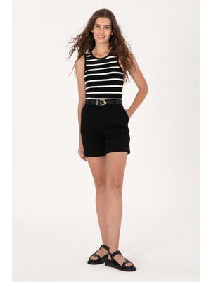 U.s. Polo Assn. Kadın Siyah Şort / Bermuda 50309125-VR046