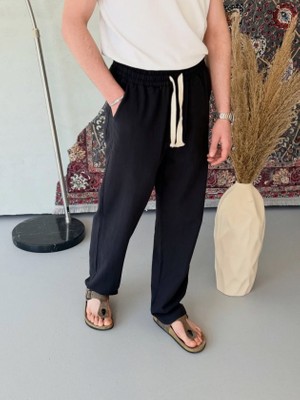 Erkek Ithal Yıkamalı Keten Pantolon