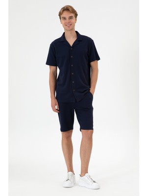 U.S. Polo Assn. Erkek Lacivert Örme Şort 50306964-VR033