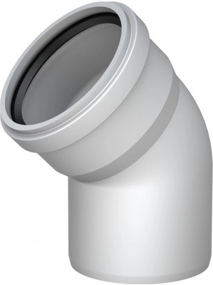Nacario Mey Ithalat® Pvc Atık Su Borusu 45 Derece 125 mm 10 Adet
