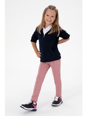 U.S. Polo Assn. Kız Çocuk Orkide Nervürlü İnterlok Tayt 50316891-VR221