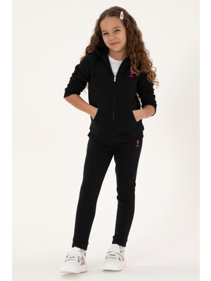 U.S. Polo Assn. Kız Çocuk Siyah Şardonlu Jogger Eşofman Altı 50316914-VR046