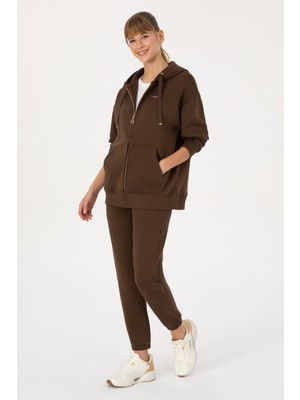 U.S. Polo Assn. Kadın Kahverengi Şardonlu Jogger Eşofman Altı 50313581-VR029