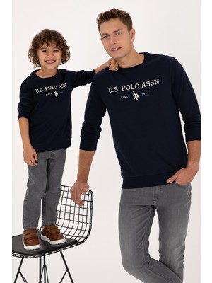 U.S. Polo Assn. Erkek Çocuk Lacivert Bisiklet Yaka Sweatshirt 50313900-VR033