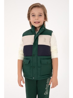 U.s. Polo Assn. Erkek Çocuk Koyu Yeşil Yelek (Dokuma) 50310532-VR079