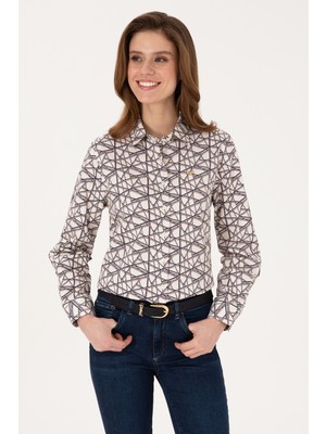 U.s. Polo Assn. Kadın Gömlek Desenli 50316376-VR256