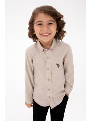 U.s. Polo Assn. Erkek Çocuk Bej Gömlek Basic 50316769-VR011