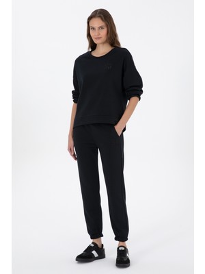 U.S. Polo Assn. Kadın Siyah Jogger Eşofman Altı 50313591-VR046