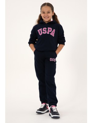 U.S. Polo Assn. Kız Çocuk Lacivert Şardonlu Jogger Eşofman Altı 50317893-VR033