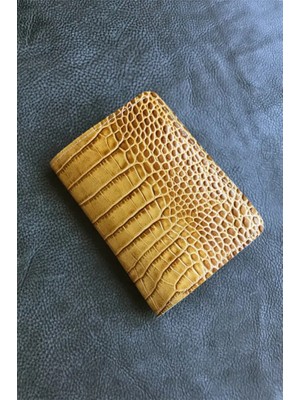 VİP GİFT Voyager Hakiki Deri Pasaport Kılıfı Piton Kahve