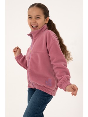 U.S. Polo Assn. Kız Çocuk Pembe Fermuarlı Polar Sweatshirt 50318001-VR167