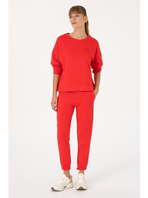 U.S. Polo Assn. Kadın Kırmızı Jogger Eşofman Altı 50313591-VR030