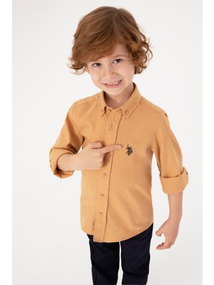 U.s. Polo Assn. Erkek Çocuk Camel Gömlek Basic 50316769-VR015