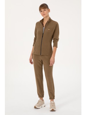 U.S. Polo Assn. Kadın Haki Polar Jogger Eşofman Altı 50318758-VR027