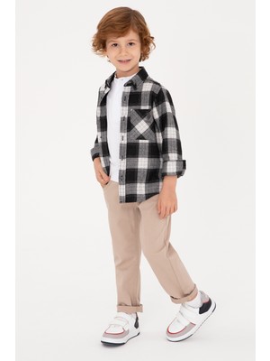 U.s. Polo Assn. Erkek Çocuk Siyah Gömlek Desenli 50316669-VR046