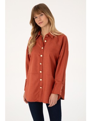 U.s. Polo Assn. Kadın Gül Kurusu Gömlek Desenli 50308740-VR026