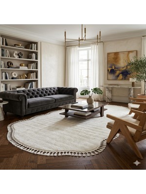 Altun Carpet Modern Kırem Babıl Post  Pelüş Saçaklı Kaymaz Halı 13MLHAVYUKSEKLİĞİ Var 2.2 cm Kalınlık Var