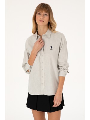 U.s. Polo Assn. Kadın Ekru Gömlek Basic 50316518-VR019