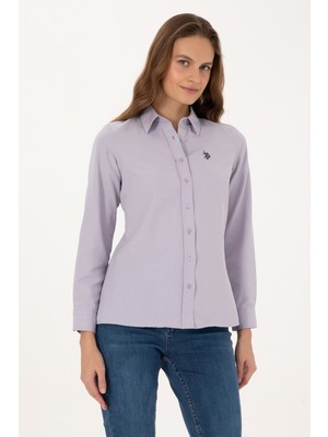U.S. Polo Assn. Kadın Mor Uzun Kollu Basic Gömlek 50316711-VR245