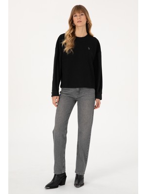 U.S. Polo Assn. Kadın Gri Straight Fit Jean Pantolon 50316569-DN0025
