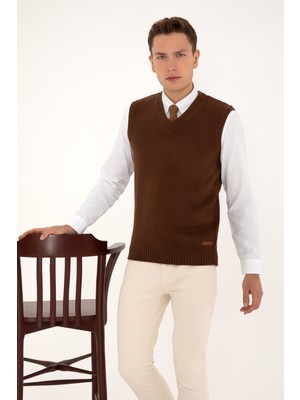 U.s. Polo Assn. Erkek Kahverengi Süveter 50318158-VR029