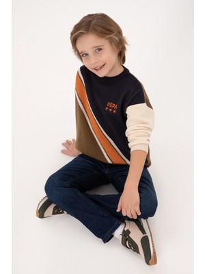 U.S. Polo Assn. Erkek Çocuk Lacivert Bisiklet Yaka Kazak 50315608-VR033