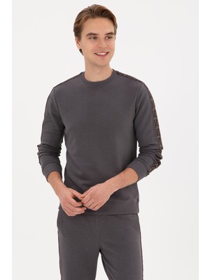 U.S. Polo Assn. Erkek Regular Fit Bisiklet Yaka Gri Sweatshirt 50316363-VR024