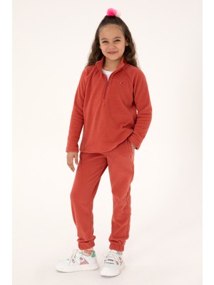 U.S. Polo Assn. Kız Çocuk Gül Kurusu Jogger Polarlı Eşofman Altı 50318804-VR026