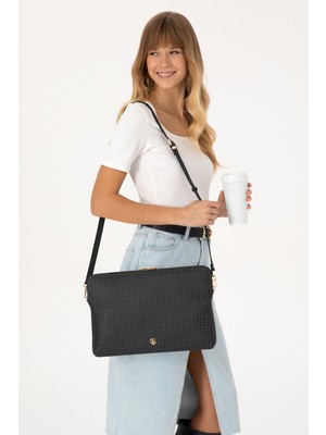 U.S. Polo Assn. Kadın Siyah Çıkarılabilir Askılı Laptop Çantası 50317812-VR046