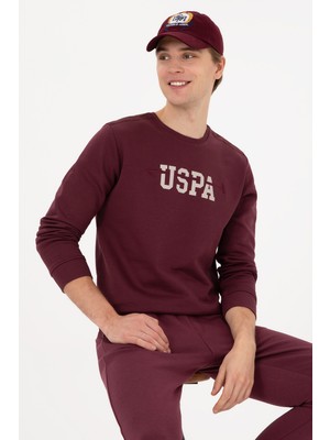 U.S. Polo Assn. Erkek Regular Fit Bisiklet Yaka Bordo Sweatshirt 50315536-VR177