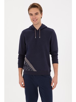 U.S. Polo Assn. Erkek Regular Fit Kapüşonlu Lacivert Sweatshirt 50315691-VR033