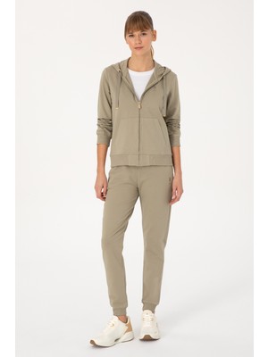 U.S. Polo Assn. Kadın Açık Haki Jogger Eşofman Altı 50313584-VR183