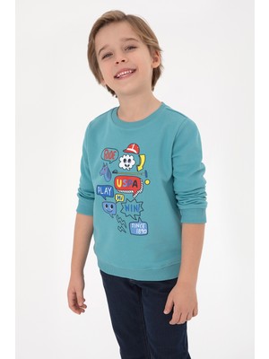 U.S. Polo Assn. Erkek Çocuk Mint Bisiklet Yaka Sweatshirt 50316519-VR152