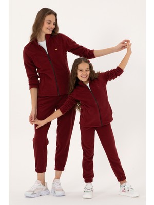 U.S. Polo Assn. Kız Çocuk Bordo Fermuarlı Polar Sweatshirt 50317875-VR014