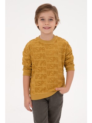 U.S. Polo Assn. Erkek Çocuk Hardal Bisiklet Yaka Sweatshirt 50308515-VR151