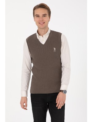 U.s. Polo Assn. Erkek Vizon Süveter 50318160-VR052