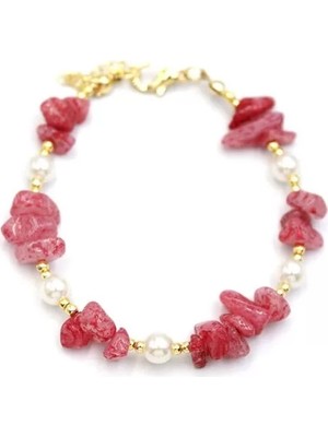 Die Grup Boncuk Bileklik - Koyu Pembe