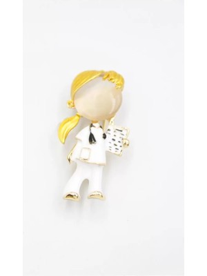 Die Grup Hemşire Doktor Broş - Sarı